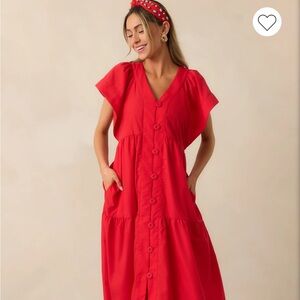 Red Dress Boutique Red Tiered Sundress